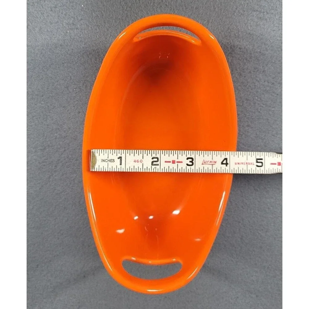 Rachael Ray 12 Ounce Oval Casserole Baking Dishes (set of 2) Stoneware Orange